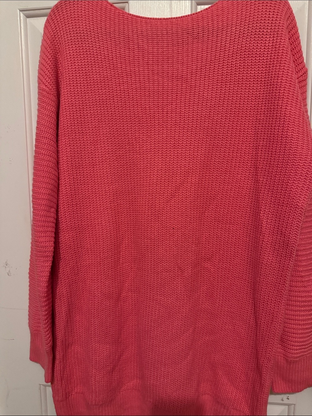 SHEIN pink  Knit Crewneck Sweater tunic